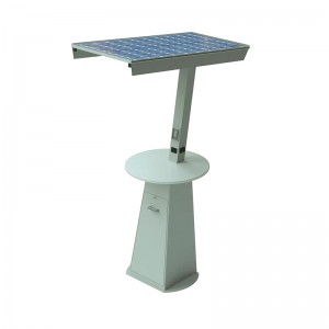 Solar Pole töltőállomás szabadtéri dohányzóasztal