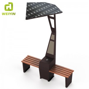 Népszerű Solar Smart kültéri kerti pad a mobiltelefon töltéséhez